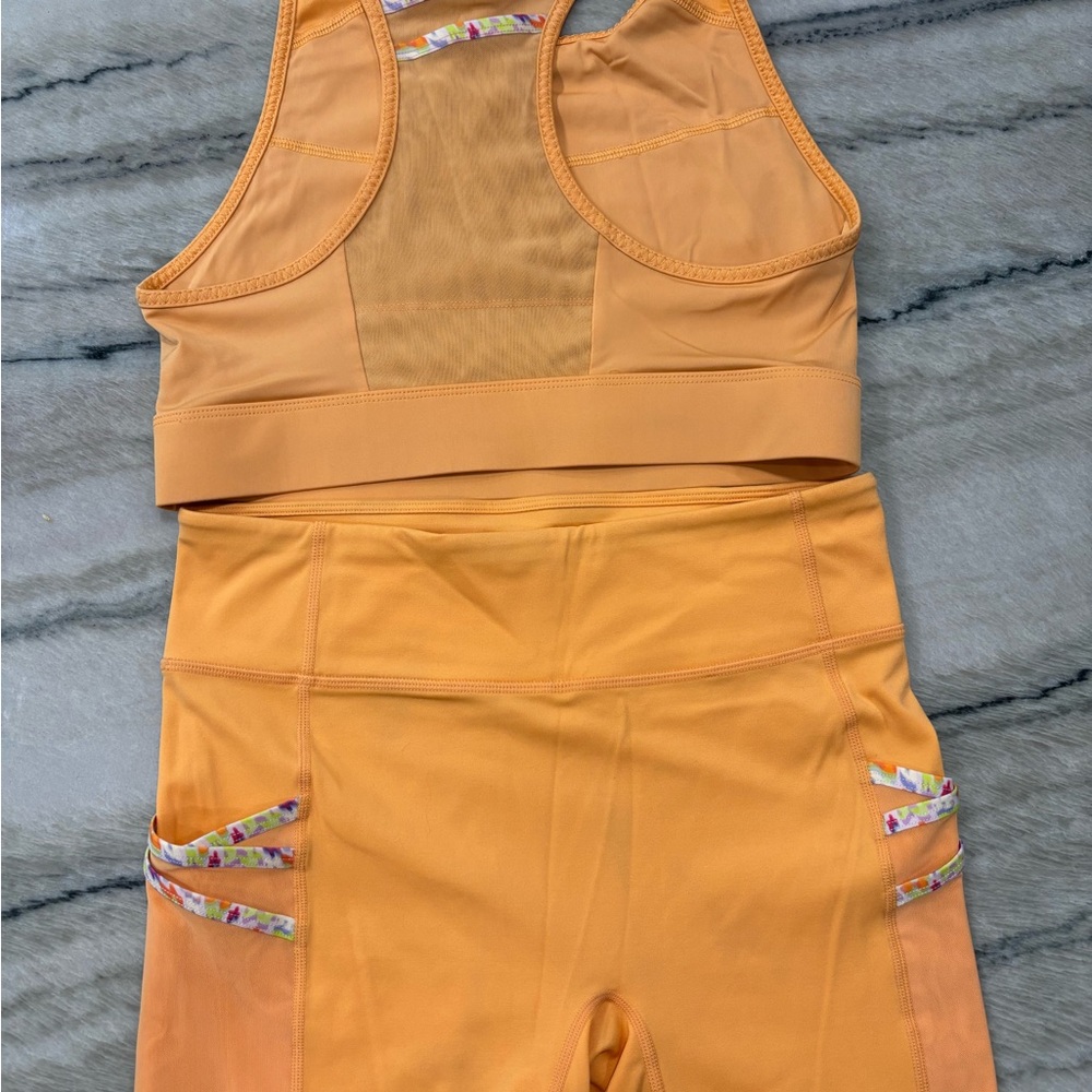 Fabletics Vibrant Orange Activewear Set